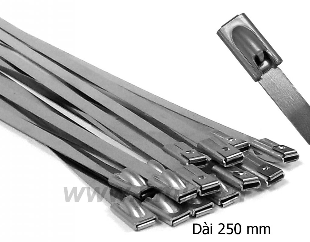 Dây rút inox 250mm # Lạt thít inox 250mm # dây đai inox 250